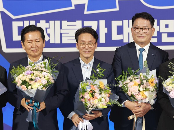 <b>민주당</b> 당권 본선 '빅3' 확정…김민석·정청래·송영길 3파전